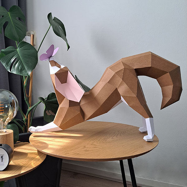 DIY 3D Papercraft Kit Review Fox Butterfly