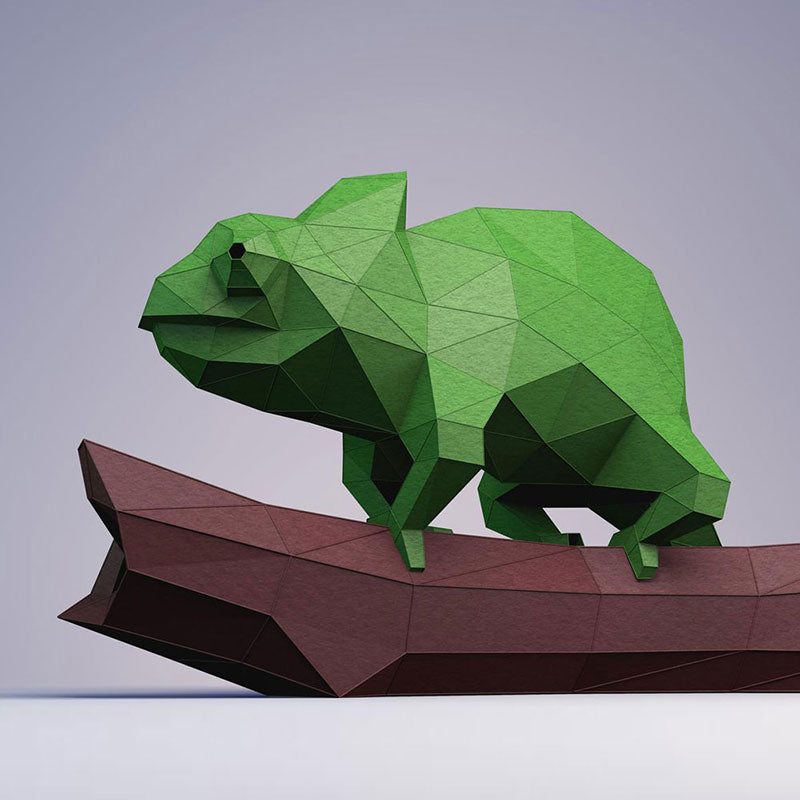 Chameleon 3D Papercraft Kit