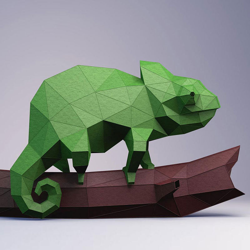 Chameleon 3D Papercraft Kit