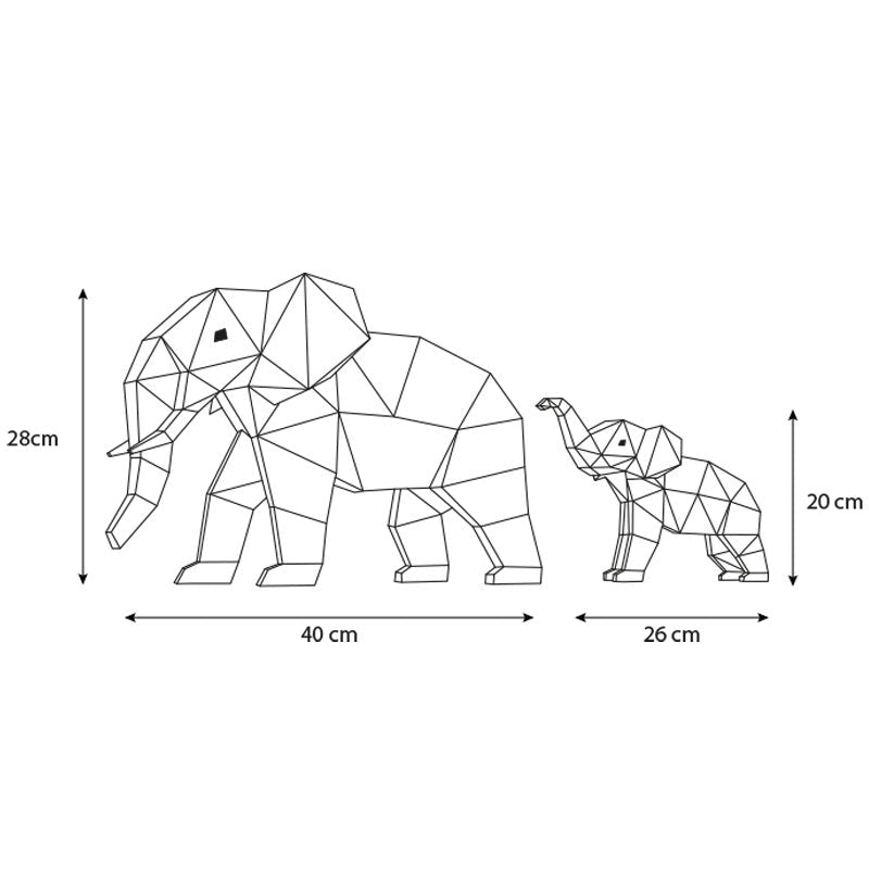 Elephant Mama & Baby – Pink