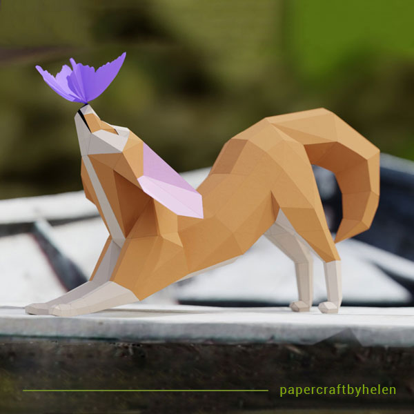 Fox with Butterfly