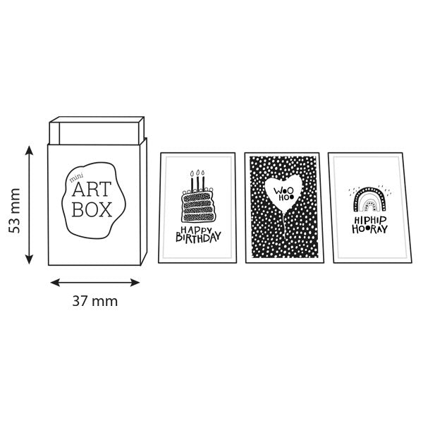 Mini Art - Happy Birthday (4 pcs)