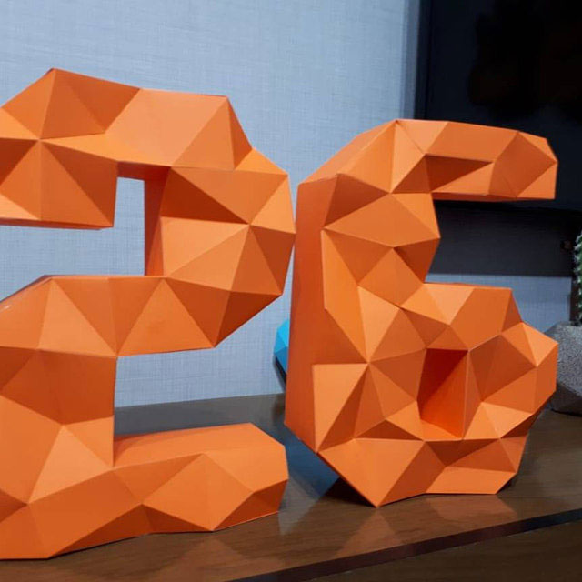 Party Numbers 3D Papercraft Kits
