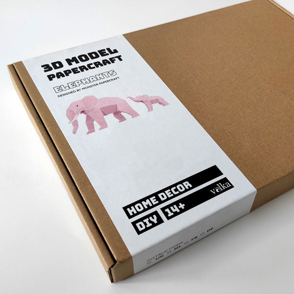 Elephant Mama & Baby – Pink