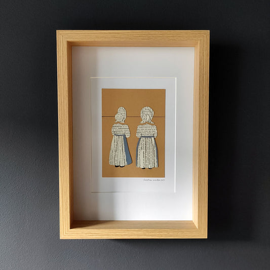 Collage – Huizer Vrouwen – Handgemaakt – 22 x 31 cm ingelijst