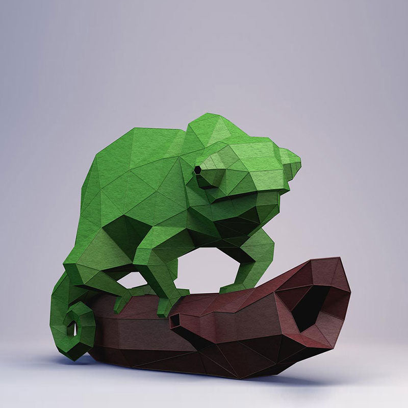 Chameleon 3D Papercraft Kit