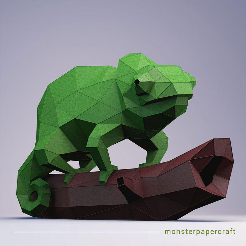 Chameleon 3D Papercraft Kit